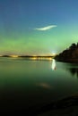 The little aurora borealis over Oslo, the capital of Norway Royalty Free Stock Photo