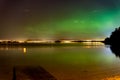 The little aurora borealis over Oslo, the capital of Norway Royalty Free Stock Photo