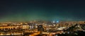 The little aurora borealis over Oslo, the capital of Norway Royalty Free Stock Photo