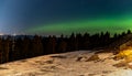 The little aurora borealis over Oslo, the capital of Norway Royalty Free Stock Photo