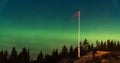 The little aurora borealis over Oslo, the capital of Norway Royalty Free Stock Photo