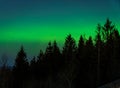 The little aurora borealis over Oslo, the capital of Norway Royalty Free Stock Photo