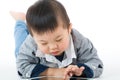 Little baby boy using tablet Royalty Free Stock Photo