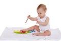 Little baby with educational toys Royalty Free Stock Photo