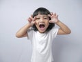 Little Baby Girl Doing Tiger Roar Gesture