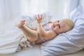 Little baby girl is going to sleep Royalty Free Stock Photo