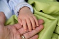 Little baby hand in mothers hand Royalty Free Stock Photo