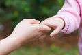 Little baby holding mother's hand Royalty Free Stock Photo