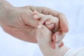 Little baby holding mother's hand Royalty Free Stock Photo