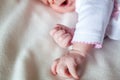 Little baby holding mother`s hand Royalty Free Stock Photo