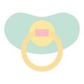 Little baby pacifier accessory icon