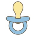 Little baby pacifier accessory icon