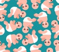 Little baby pattern seamless. little kid background. small children texture Royalty Free Stock Photo