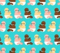 Little baby pattern seamless. little kid background. small children texture Royalty Free Stock Photo