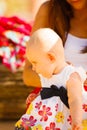 Little baby playing on beach during summertime Royalty Free Stock Photo