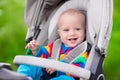 Little baby in stroller Royalty Free Stock Photo