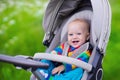 Little baby in stroller Royalty Free Stock Photo