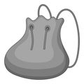 Little backpack icon monochrome