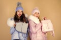 Little backpack and knitted hat. Total pastel outfit. Perfect tender combination. Best way to pair with neutral color Royalty Free Stock Photo