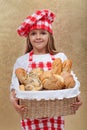 Little baker girl Royalty Free Stock Photo