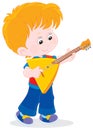 Little balalaika player Royalty Free Stock Photo