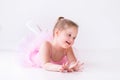 Little ballerina in pink tutu Royalty Free Stock Photo