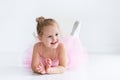 Little ballerina in pink tutu Royalty Free Stock Photo