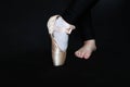 Little ballerina in a point shoes