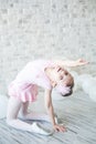 Little ballerina in a studio Royalty Free Stock Photo