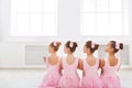 Little ballerinas in ballet studio Royalty Free Stock Photo