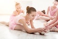 Little ballerinas in ballet studio Royalty Free Stock Photo