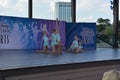 Little ballet dancers on stage. Disney performing arts Royalty Free Stock Photo