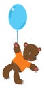 Little bear with balloon Royalty Free Stock Photo