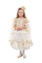 Little beautiful blonde girl in a princess costume Royalty Free Stock Photo