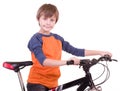 Little beautiful boy with bycicle Royalty Free Stock Photo