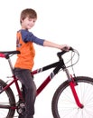 Little beautiful boy with bycicle Royalty Free Stock Photo