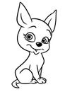 Little beautiful girl doggy character puppy illustration cartoon Royalty Free Stock Photo