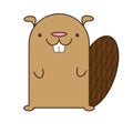 Little beaver. cute beaver.