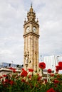 Little Big Ben in Belfast, Albert Memorial Clock Tower on sunny day with blue sky. Ireland Royalty Free Stock Photo