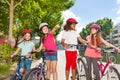 Little bike riders searching for right direction Royalty Free Stock Photo