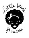 Little black african american girl silhouette Royalty Free Stock Photo