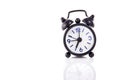 A little black alarm clock Royalty Free Stock Photo