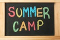 Little blackboard with inscription SUMMER CAMP
