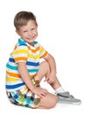Little blond boy Royalty Free Stock Photo