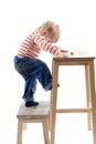 Little blond boy isolated Royalty Free Stock Photo