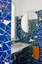 Little blue bathroom Royalty Free Stock Photo