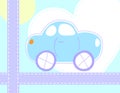 Little blue car for baby