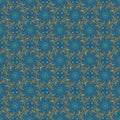 little blue flowers and yellow butterflies pattern Royalty Free Stock Photo