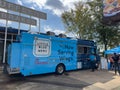 Little Blue Menu Food Truck On Opening Day In Athens, Georgia