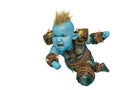 Little blue orc in a white background Royalty Free Stock Photo